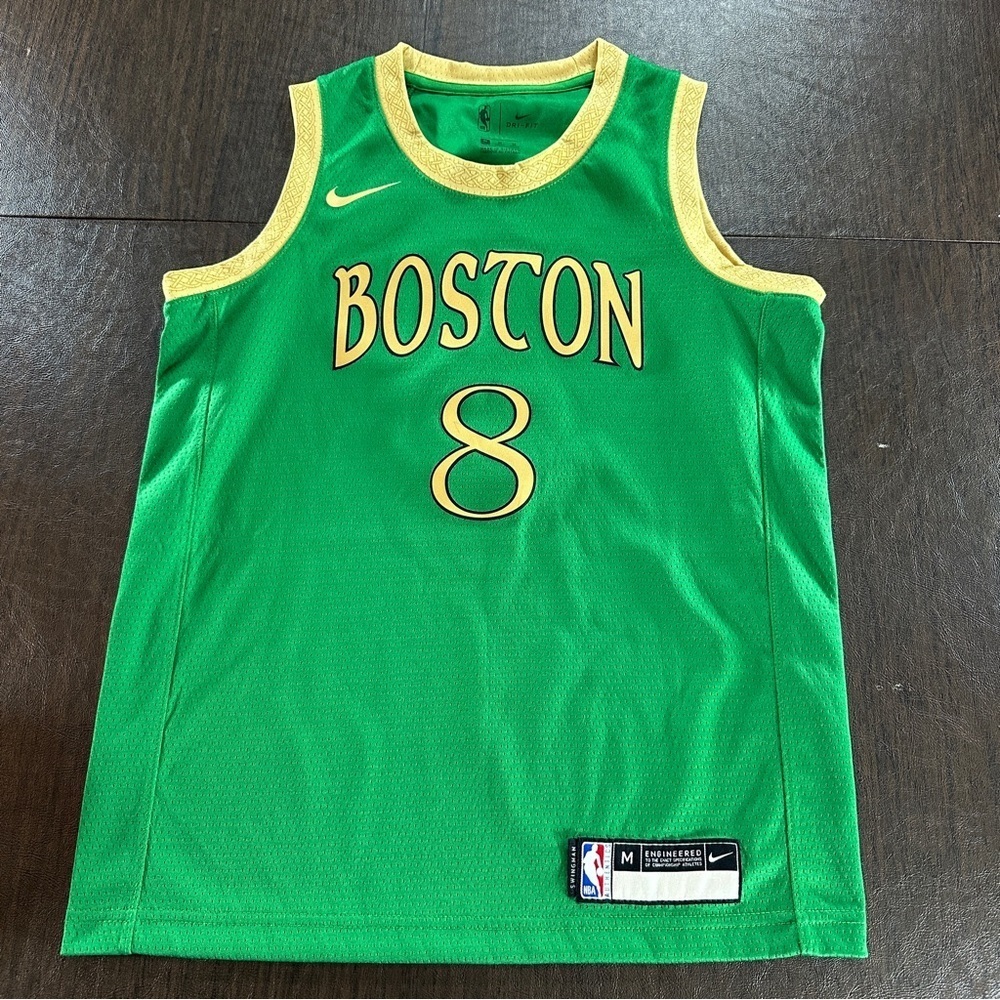 Boston Celtics #8 Kemba Walker City Edition Boys Sz Med (10-12) Nike Jersey NBA - Picture 1 of 8